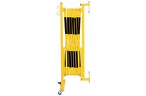 Crash Stop - Barrière de protection extensible sur roulettes - 3,6 m jaune/noir - Intérieur, Entrepôt - Acier, Éco-responsable