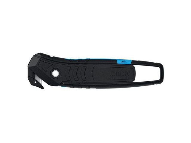 Martor - Couteau de sécurité Secumax 350 SE - Recyclé 98% - Éco-responsable - Noir Bleu