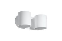 Applique Murale Cylindre 2 Spots de Lumière pour Ampoule G9 - Blanc