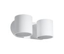 Applique Murale Cylindre 2 Spots de Lumière pour Ampoule G9 - Blanc