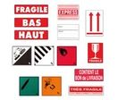 Etiquettes de signalisation pour expédition