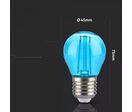 Ampoule LED E27 Filament 2W G45 - Bleu