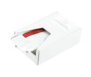 Pac List - Pochette Porte-Documents A4 Pliée - 228x165mm - Transparent Rouge - 250 Pochettes Recyclables