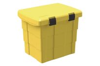 MDM - Bac à sel et à sable - Jaune - 108 L - Couvercle verrouillable - Plastique résistant