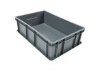 Manutan Expert - Bac norme Europe 32L Gris - Polypropylène - Gerbable - 50kg Charge Max - Recyclé 50%
