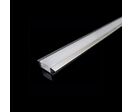 Profilé Aluminium Encastrable pour Bandeau LED Couvercle Blanc Opaque - 1 m