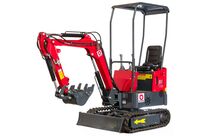 Mini-pelle 1 tonne moteur Koop 7 kW 1 cylindre avec bras pivotant et train de chenilles extensible MW Tools MG10F