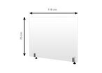 Séparateur Latéral bureau 4 mm H70 x L118cm Fixation Étau Latéral