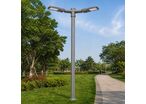 Support Gris 2 Luminaires pour Mât d'Éclairage