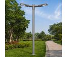 Support Gris 2 Luminaires pour Mât d'Éclairage