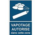 SIGNAUX D'INFORMATION - Signal VAPOTAGE AUTORISE DANS CETTE ZONE