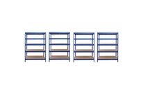 Manutan Expert - Pack 4 Kits Rayonnage Rapid 3 Évolution - 1800x1500x600mm Bleu - Charge 1250kg - 5 Tablettes Aggloméré - Idéal Stockage Léger