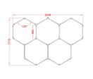 Kit 5 LED Hexagonal RGB 42W 110lm/w