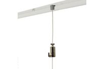 Kit cimaises classiques c bles nylon-perlon 2 mm transparent - Rail alu naturel