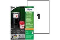 Avery - Étiquettes Polyéthylène Extrême Laser 209x291mm Blanc/Beige - 50 Étiquettes - Durabilité &amp; Recyclable