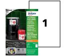 Avery - Étiquettes Polyéthylène Extrême Laser 209x291mm Blanc/Beige - 50 Étiquettes - Durabilité &amp; Recyclable