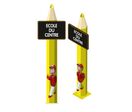 Totem école gros crayon avec grosse ardoise personnalisable