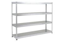 Manutan Expert - Rayonnage charge lourde Rapid 1 - 1980x2440x610mm - 4 tablettes - 250kg/niveau - Zingué - Montage sans outils