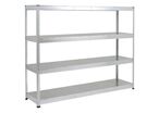 Manutan Expert - Rayonnage charge lourde Rapid 1 - 1980x2440x610mm - 4 tablettes - 250kg/niveau - Zingué - Montage sans outils