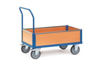 Chariot caisse avec plateau et ridelles en mélaminé | 2561 