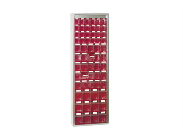 ARMOIRE METALLIQUE 665X250X2000 MM / AVEC 61 BLOCS-TIROIRS - SERIE 7000
