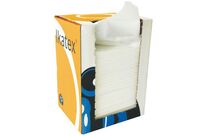 Ikatex - Chiffons Non-Tissés Blanc 35x30cm - Rouleau 150 Feuilles - 1 Plis - Absorption Efficace