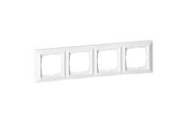 Plaque de Finition Quatre Emplacements - Blanc