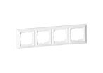 Plaque de Finition Quatre Emplacements - Blanc