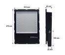Projecteur Extérieur NOIR 200W IP65 - Blanc Froid 6000K - 8000K