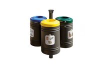 Poubelle d&amp;#039;extérieur de tri sélectif avec poteau 40 litres