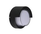Applique Murale LED 15W Noire Ronde IP65 avec Cache - Blanc Neutre 4000K - 5500K
