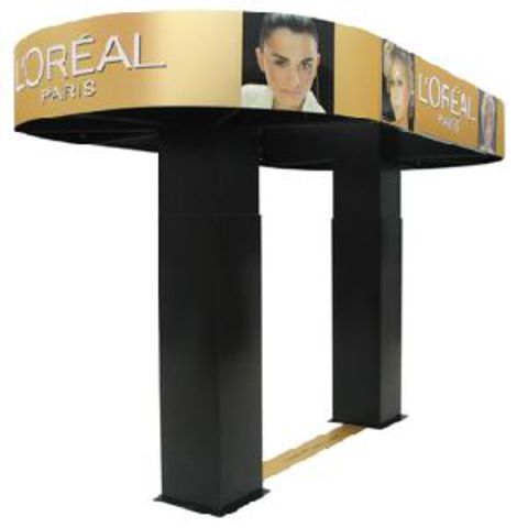 Réalisation de Stand  :  Arche l'Oréal 8m2