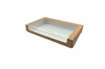 Coffret en craton kraft brun avec fenêtre 310 x 190 x 55 mm pour planche apéritif 0935030 (x125) Firplast