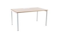 Manutan Expert - Bureau Droit Misao 140cm Chêne/Blanc - Pieds U - Télétravail - Éco-responsable