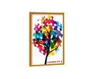 Cadre déco 50 x 70 cm aluminium doré