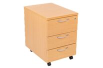 Manutan Expert - Caisson Mobile 3 Tiroirs Hêtre - 60x42x59 cm - Éco-responsable &amp;amp; Confortique