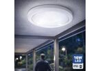 Plafonnier LED 16W Blanc Rond Détecteur de Mouvement IP66 Batterie de secours - Blanc Neutre