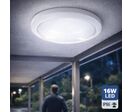Plafonnier LED 16W Blanc Rond Détecteur de Mouvement IP66 Batterie de secours - Blanc Neutre