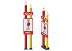 Totem école 2 crayons avec panneau école merci + figurine Arthur