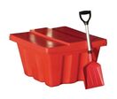 EMP - Bac à sel ou sable 100 L Rouge avec pelle - Polyéthylène résistant - Idéal toutes saisons