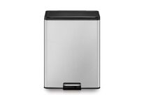 EKO - Poubelle Tri Sélectif à Pédale Essential 40L Argent/Zingué - Inox &amp;amp; Plastique - Idéale Intérieur
