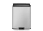 EKO - Poubelle Tri Sélectif à Pédale Essential 40L Argent/Zingué - Inox & Plastique - Idéale Intérieur
