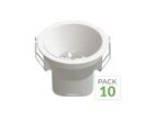Pack de 10 - Spot LED Encastrable 9W IP44 Dimmable CCT Ø85.5mm - Blanc