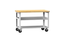 Établi mobile - Table d&amp;#039;atelier 120x70cm - Charge 300kg - Acier Gris - 1 Tablette