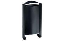 Rossignol Pro - Corbeille sur Pied Arkea 60L Gris Anthracite - Acier Métal - Poubelle Extérieur Robuste