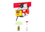 Palan électrique à câble 500/1000kg 18/9m 1,6 kW 230 V avec chariot motorisé télécommande SANS fil MW Tools TH500-R