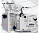  Bâtiment mobile sécurisé avec tourniquet intégré