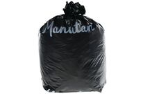 Manutan Expert - Sac-poubelle Noir 200L 50µm - 100 Sacs - Recyclé 95% - Déchet Lourd