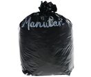 Manutan Expert - Sac-poubelle Noir 200L 50µm - 100 Sacs - Recyclé 95% - Déchet Lourd