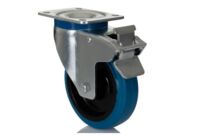 Roulette Pivotant avec frein RS PRO, 230 kg, Ø 125 mm, Élastique
